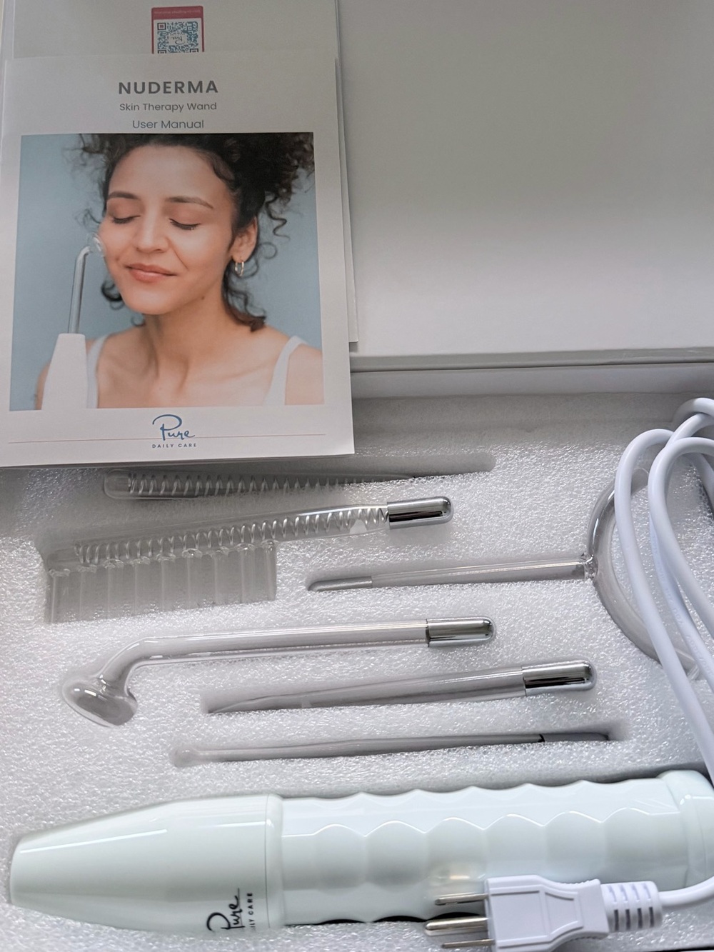 Pure Daily Care NuDerma Clinical Portable Skin Therapy Wand, Neon + Argon